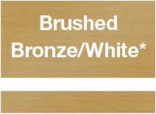 Rowmark LaserMax Brushed Bronze/White swatch