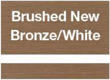 Rowmark LaserMax Brushed New Bronze/White swatch