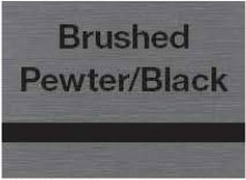 Rowmark LaserMax Brushed Pewter/Black swatch