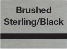Rowmark LaserMax Brushed Sterling/Black swatch