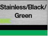 Stainless/Black/Green swatch